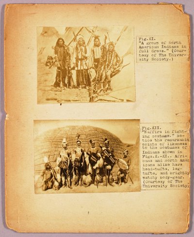 Fig. XI "A group of North American Indians in full dress", study folder for book Concealing Coloration in the Animal Kingdom by Abbott Handerson Thayer