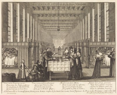The Infirmary of the Charity Hospital of Paris by Abraham Bosse