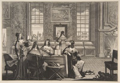 The Foolish Virgins Conversing by Abraham Bosse