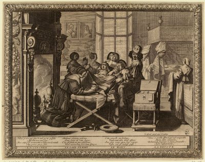 The Marriage in the City: Childbirth by Abraham Bosse