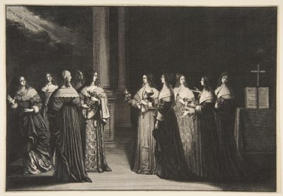 The Wise Virgins Refuse Oil to the Foolish Virgins by Abraham Bosse