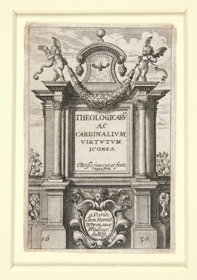 Title Page of Theologicarum ac Cardinalium Virtutum Icones by Abraham Bosse