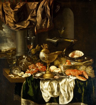 Still Life with Landscape, 1650s by Abraham Hendricksz van Beyeren