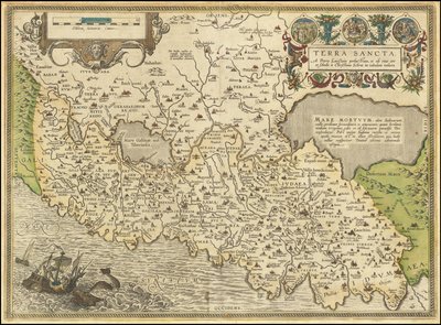 1584 Map - Terra Sancta by Abraham Ortelius