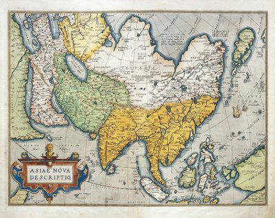 Map of Asia by Abraham Ortelius