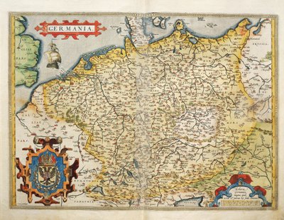 Map of Germany, from Theatrum Orbis Terrarum by Abraham Ortelius