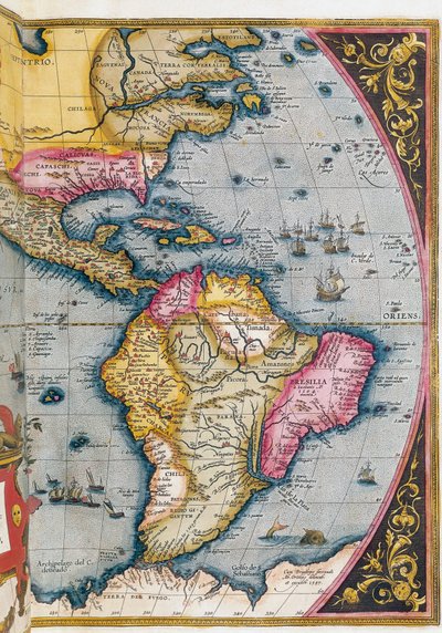 Map of South America by Abraham Ortelius