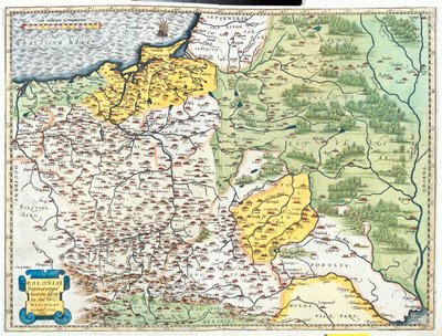 Poland, Lithuania, Belarus, South-West Russia, West Ukraine, North Moldova, Slovakia by Abraham Ortelius