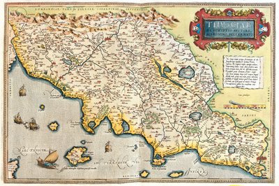 Tuscany, Western South Emilia-Romagna, Umbria, North Lazio, Italy by Abraham Ortelius