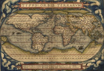World Map Typus Orbis Terrarum by Abraham Ortelius
