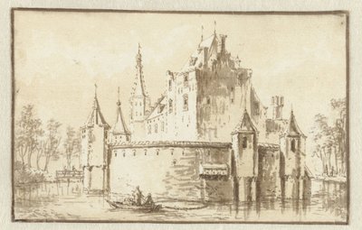 The House Ter Does near Leiden, Seen from the Left by Abraham Rademaker