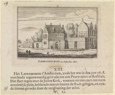 Leper House in Amsterdam, 1608 by Abraham Rademaker