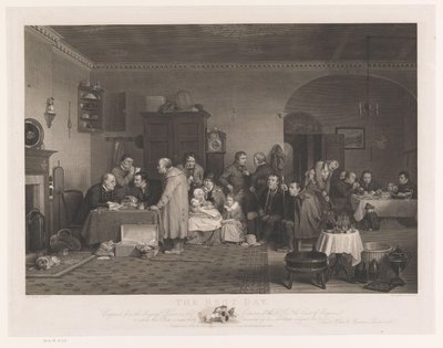 Interior with Company Paying Rent (The Rent Day) by Abraham Raimbach