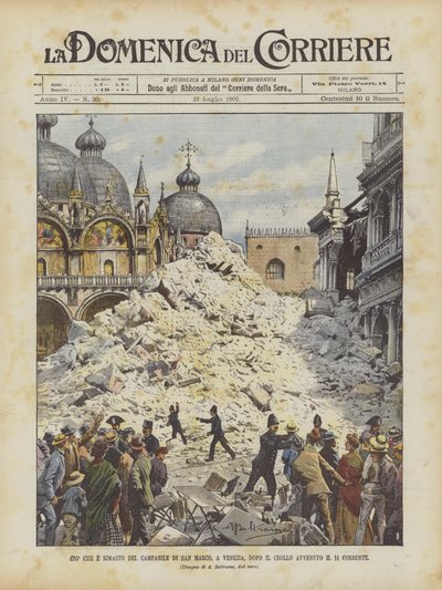 What Remains of the Campanile of San Marco in Venice After the Collapse on the 14th by Achille Beltrame