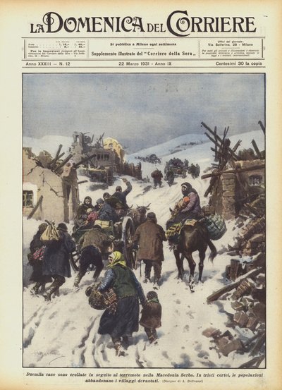 Two Thousand Houses Collapsed Due to the Earthquake in Serbian Macedonia by Achille Beltrame