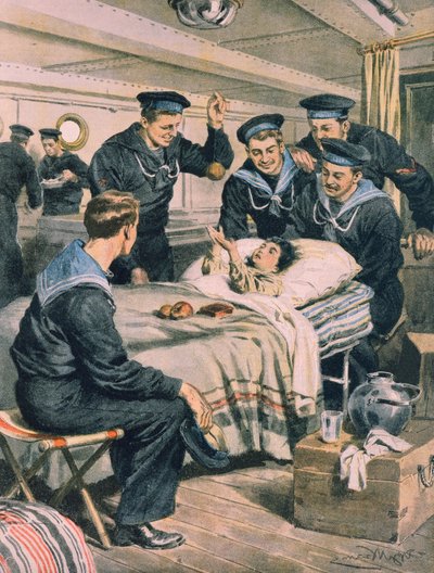 Earthquake in Messina, Child Being Saved by Navy by Achille Beltrame