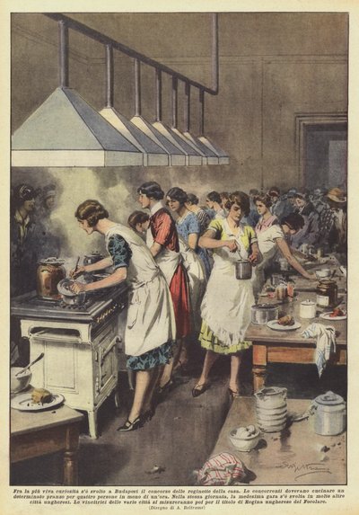 The Contest of the Queens of the House in Budapest by Achille Beltrame