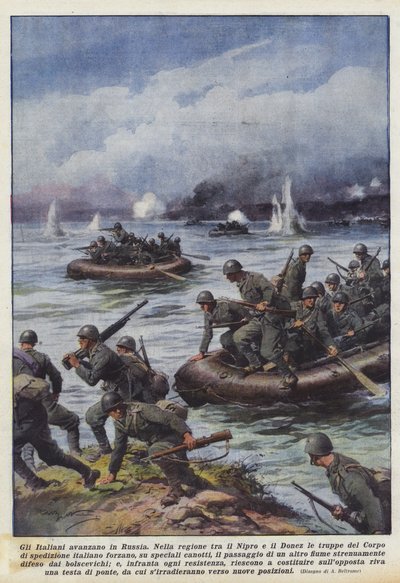 The Italians Advance in Russia by Achille Beltrame