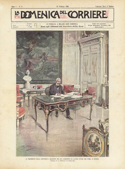 The President of the French Republic in His Office a Few Hours Before Dying by Achille Beltrame