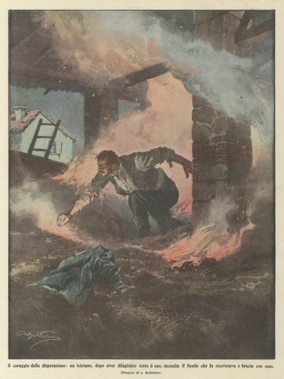 The courage of despair, an Istrian, after having squandered everything by Achille Beltrame