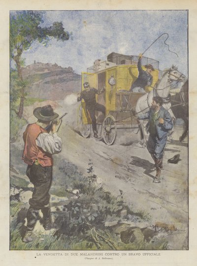 The Revenge of Two Thugs Against a Good Officer by Achille Beltrame