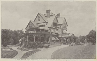 The Usual Residence of Edison, Near His Laboratory by Achille Beltrame