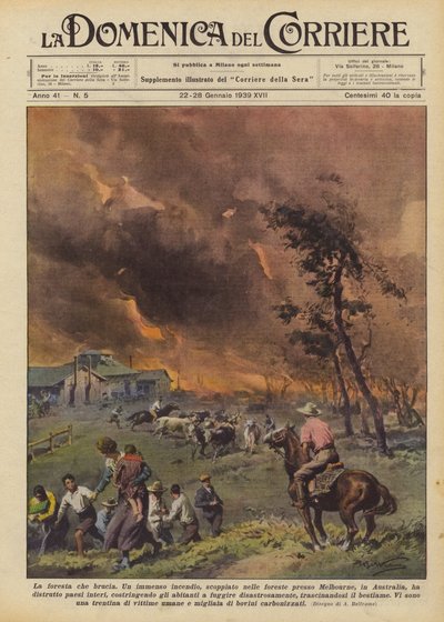 The Burning Forest by Achille Beltrame