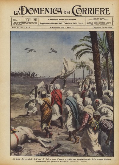 The Surrender of the Notables of the Kufra Oasis After the Harsh and Victorious Battle of the Troops by Achille Beltrame