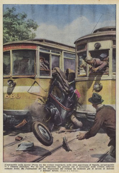 The Car in the Grip! by Achille Beltrame