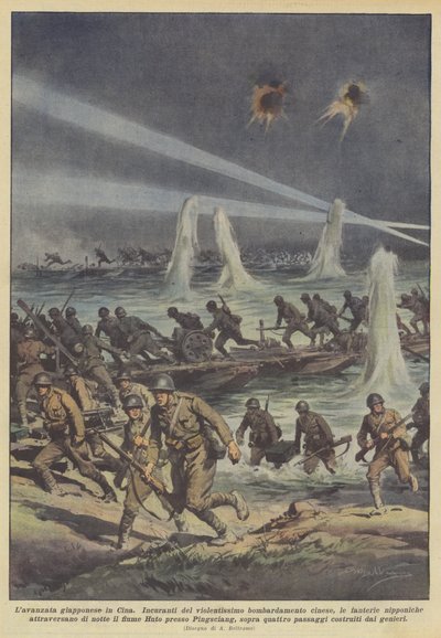 The Japanese advance in China by Achille Beltrame