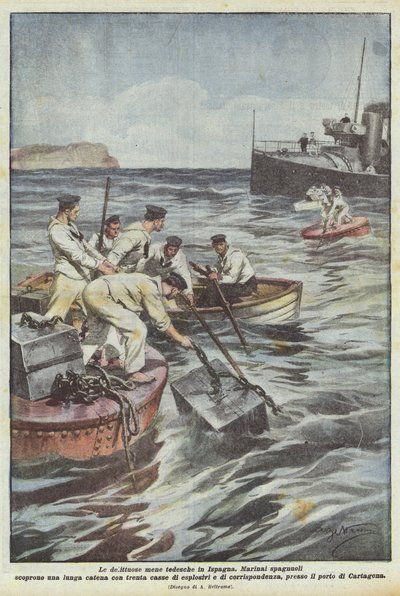 The Criminal German Maneuvers in Spain by Achille Beltrame