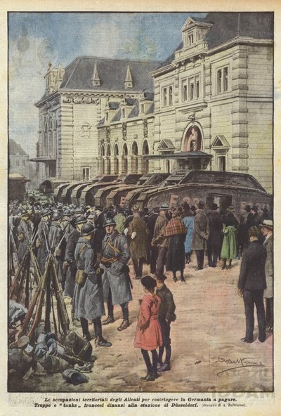 The territorial occupations of the Allies to force Germany to pay by Achille Beltrame