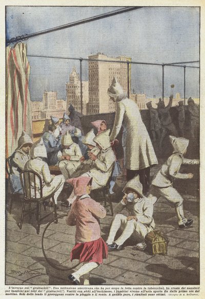 Winter on the Skyscrapers by Achille Beltrame