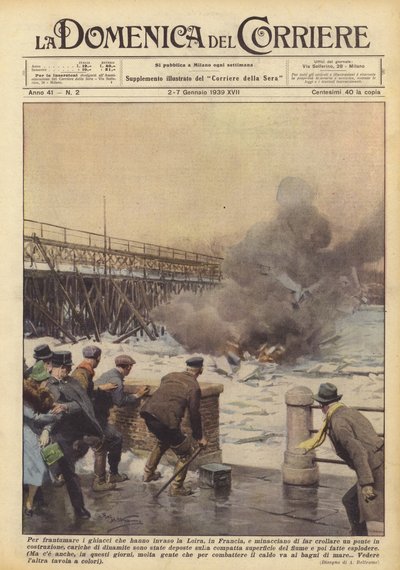 To Break the Ice That Has Invaded the Loire in France and Threatens to Collapse by Achille Beltrame