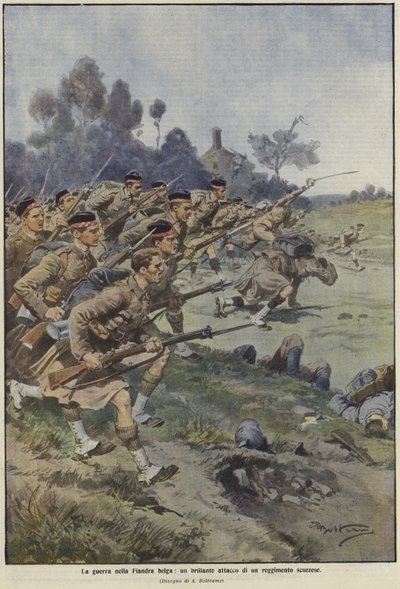 The War in Flanders by Achille Beltrame