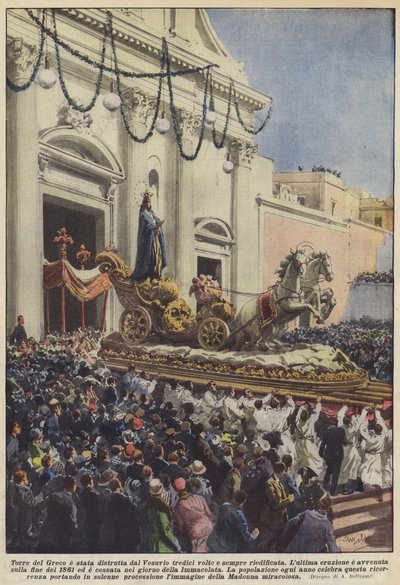 Torre del Greco Has Been Destroyed by Vesuvius Thirteen Times and Always Rebuilt by Achille Beltrame