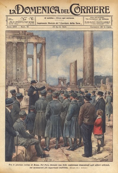 Among the glorious ruins of Rome by Achille Beltrame