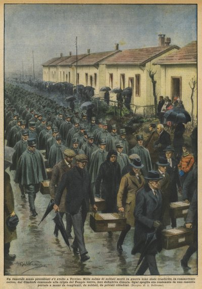 An Unprecedented Funeral Took Place in Treviso by Achille Beltrame