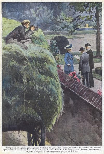 An Ingenious Stratagem to Photograph the Ex-Kaiser by Achille Beltrame