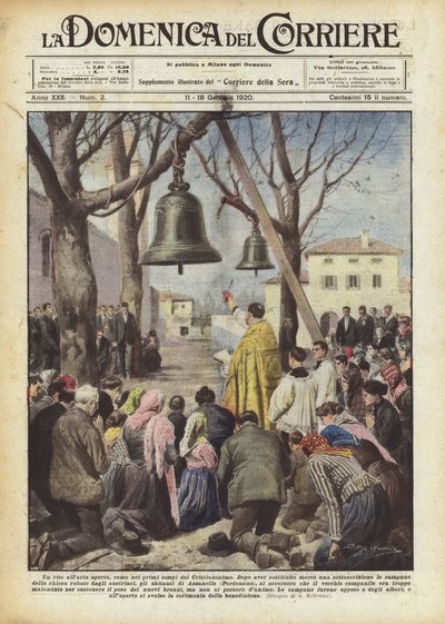 An Outdoor Rite, As in the Early Days of Christianity by Achille Beltrame