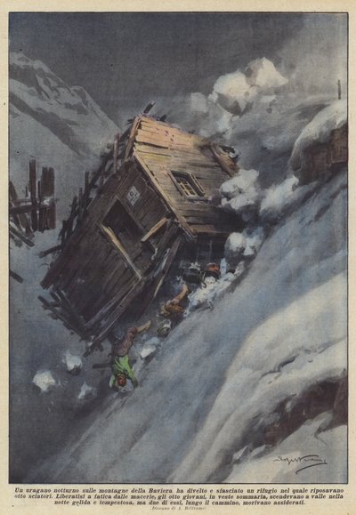 A Night Hurricane in the Bavarian Mountains Uprooted and Smashed a Shelter by Achille Beltrame