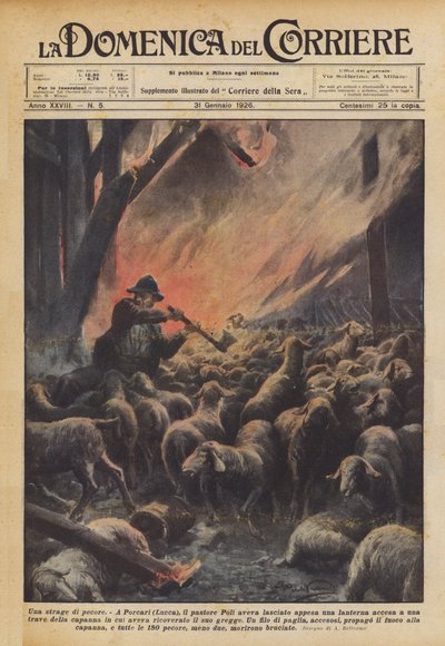 A Massacre of Sheep by Achille Beltrame