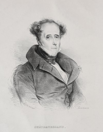François René Auguste Vicomte de Chateaubriand by Achille Devéria