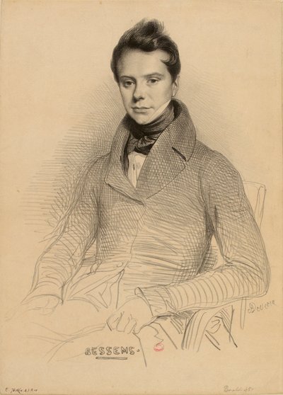 Portrait of the violinist and composer Antoine Bessems 1806-1868, 1832 by Achille Devéria