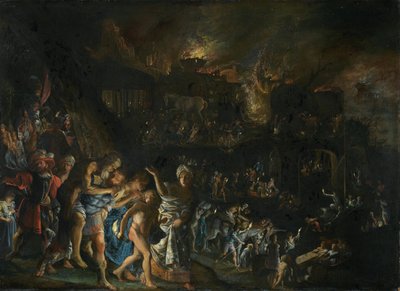 The Burning of Troy by Adam Elsheimer