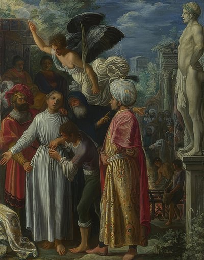 Saint Lawrence before His Martyrdom. Around 1600-01 by Adam Elsheimer