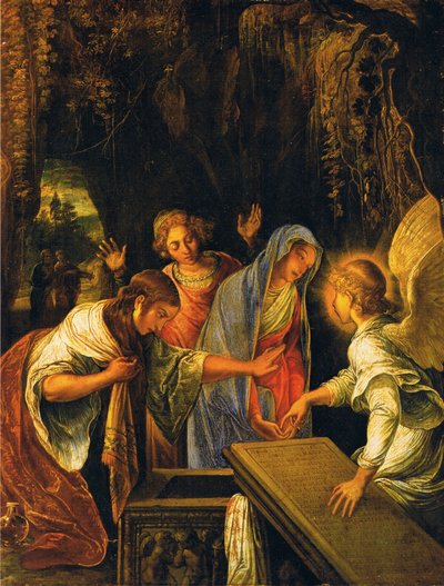 The Three Marys at the Tomb of Christ by Adam Elsheimer