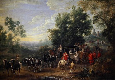 Travelling Procession of a Princess by Adam Frans van der Meulen