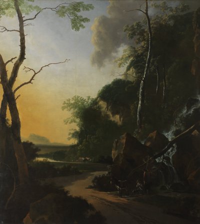 Italianate Landscape with Crab Fishers by Adam Pynacker