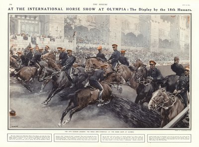 Display by the 18th Hussars at the International Horse Show at Olympia, London by Addison Thomas Millar